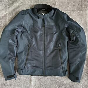 Men's Rev'it Eclipse 2 Dark Navy Blue Mesh Padded Motorcycle Riding Jacket Sz M